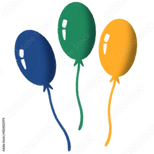 Clasic balloons in ilustration style - EPS Format