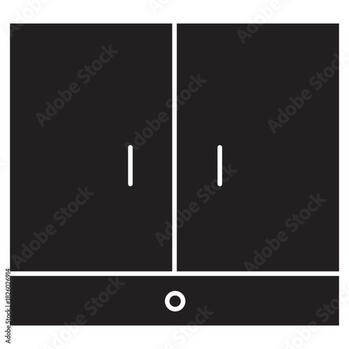 Closet Icon, Clothing Closet, Wardrobe Storage, Organized Closet, Garment Cabinet, vector