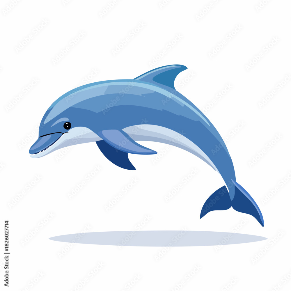 Fototapeta premium dolphin jumping isolated on white