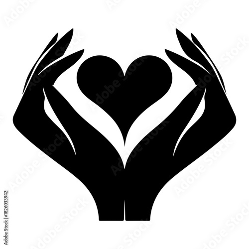 Simple monochrome silhouette of a person in a yoga pose, embodying tranquility, health, and mindfulness on a white background