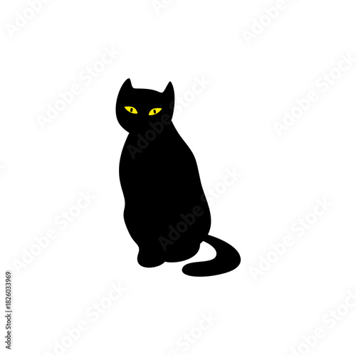 Black Cat Vector Illustration