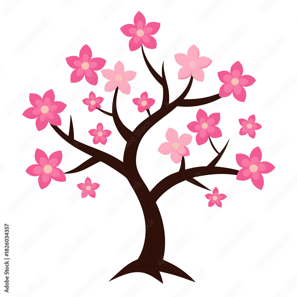 Obraz premium tree with pink flowers