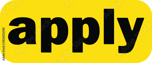 Apply logo on yellow background. The word "apply" is written in black letters.