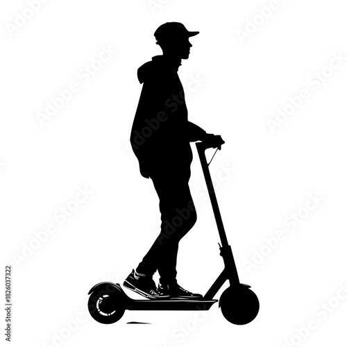 Elegant black silhouette of a ballerina dancing gracefully against a white background, showcasing artistic movement and form.