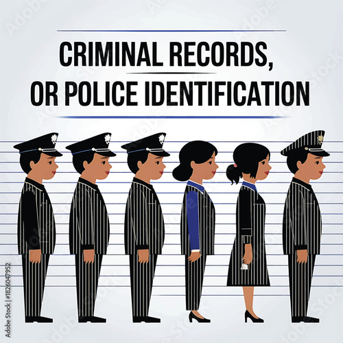Criminal records police identification lineup of suspects