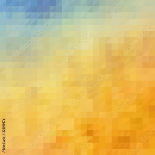 Abstract orange and blue mosaic polygonal background. Vector. eps 10