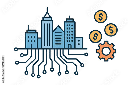 Digital City Infrastructure Connected to Financial Technology Management
