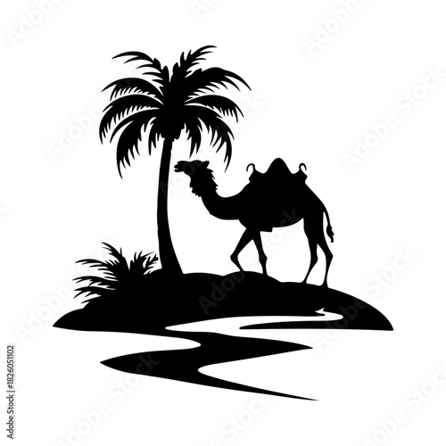 Elegant silhouette of a woman in a dynamic yoga pose against a vibrant sunset background with calming colors and serene atmosphere