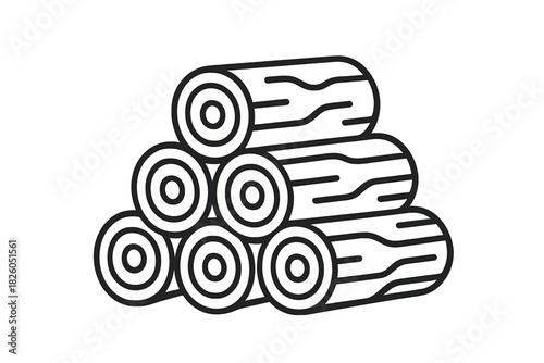 Neatly stacked pile of cut wooden logs and firewood pieces ready for burning or construction