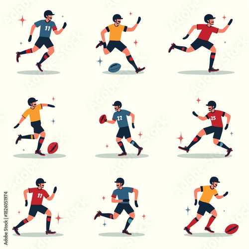 US Football players icon vector 
 Artwork
