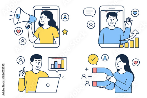 Digital marketing strategy and online business promotion with data analysis