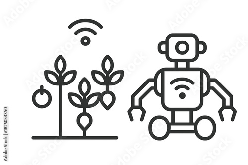 Automated agricultural robot monitoring crops and plants using wireless smart farming technology