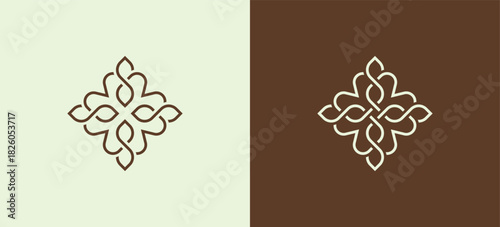Flower Logo logo design for beauty spa and eco friendly products, leaves, Cosmetics, Jewelry, Beauty salon, Boutique, floral icon sign symbol illustration template