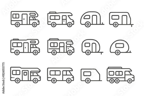 Recreational vehicles motorhomes campers and travel trailers for camping trips