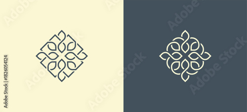 Leaf Flower logo design for beauty spa and eco friendly products, leaves, Cosmetics, Jewellery, Jewelry, Beauty salon, Boutique, floral icon symbol sign illustration template