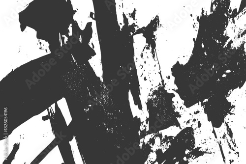 Black Paint Splatter Grunge Texture Background