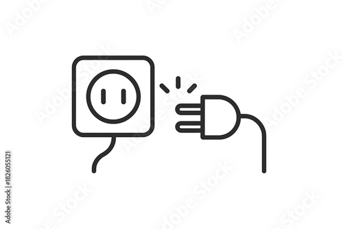 Electrical power plug connecting to a wall socket for power supply