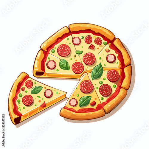 vector illustration of pizza