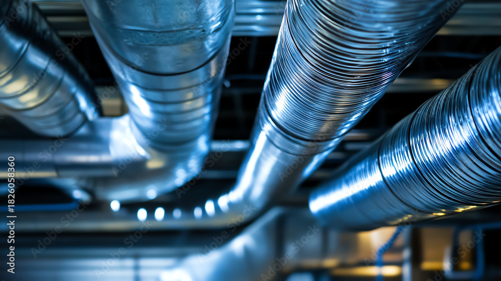 Fototapeta premium Macro HVAC coil pattern industrial