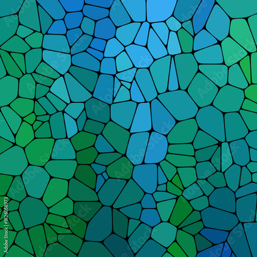 Blue and green pebbles background. abstract geometric pattern