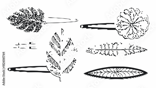 Elegant botanical hair accessories create a natural, organic style statement, perfect for spring fashion and nature-inspired designs with vintage flair