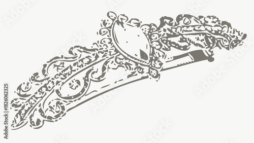 Elegant hair clip with intricate details provides a touch of classic beauty for your style, perfect for vintage themes and upscale fashion projects