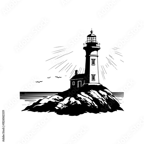 Elegant black silhouette of a woman posing with hands on hips in a graceful stance against a white background