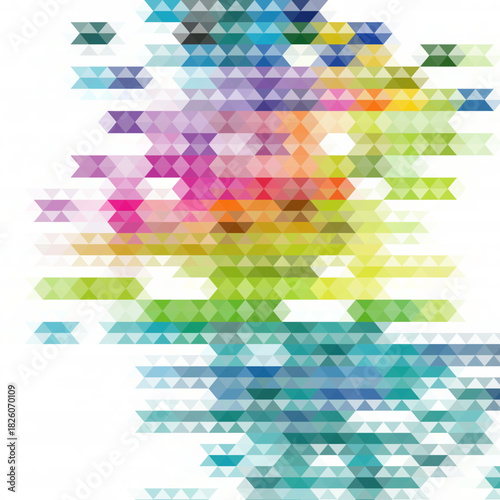 Beautiful festive background. Bright colorful triangles. Vector design template. eps 10