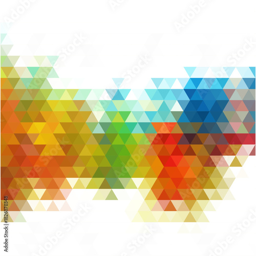 Gouache colorful abstract painting on white background.