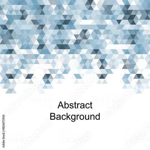 Technology triangles banner template. Vector blue triangles background