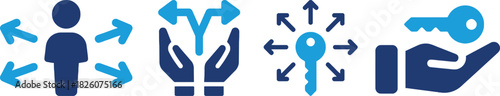 decision, choice, direction, person, human, silhouette, arrows, left, right, up, down, split, fork, hands, holding, key, lock, unlock, access, security, ownership, property, hand, giving, receiving, s