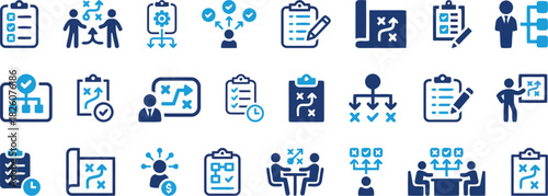 strategy, planning, business, management, organization, flowchart, checklist, clipboard, pencil, blueprint, meeting, teamwork, collaboration, decision, process, workflow, project, task, time, goal, ob