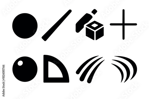 Billiards icon set for game design and digital projects