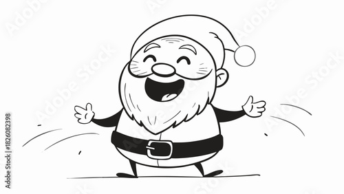 Cheerful Santa Claus Portrait in Traditional Red Suit - Christmas Holiday Character