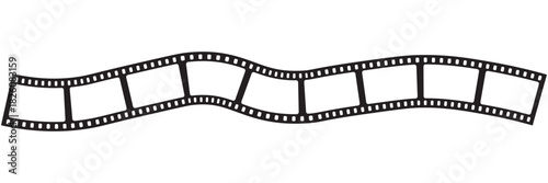 Film strip frame. Cinema tape. Photo negative, filmstrip. Movie black seamless vector illustration on white background for cinema-themed projects, movie posters and photographic albums. Photo film.