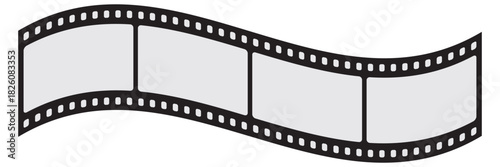 Film strip frame. Cinema tape. Photo negative, filmstrip. Movie black seamless vector illustration on white background for cinema-themed projects, movie posters and photographic albums. Photo film.
