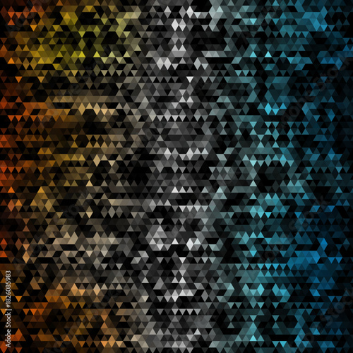 Vector disco background with abstract geometric pattern of multi-colored dots or circles of different sizes