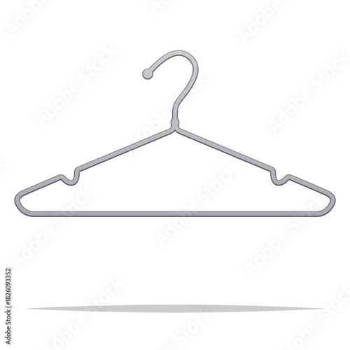 Wire clothes hanger vector isolated illustration