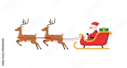 santa claus with sleigh