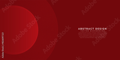 Red Abstract Circular Rings Background for Modern Tech Design and Creative Projects