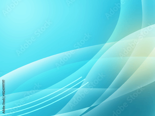 爽やかな青色の抽象的なウェーブの背景