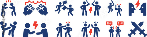 conflict, fight, argument, disagreement, dispute, battle, confrontation, aggression, violence, resolution, agreement, peace, negotiation, discussion, communication, problem, challenge, opposition, riv