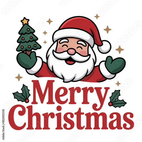 christmas card with santa claus