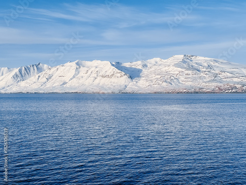 eyjafjördur fjord on a sunny day, Iceland