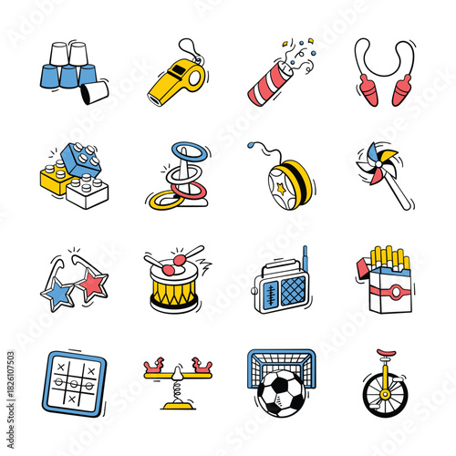 Grab this amazing pack of entertainment icons in trendy style