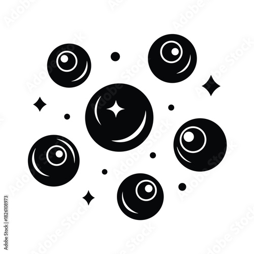 Mystic Floating Orbs Background