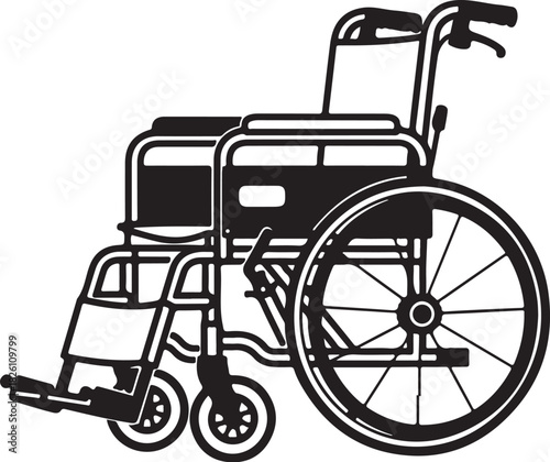 Wheelchair vector illustration medical mobility aid equipment