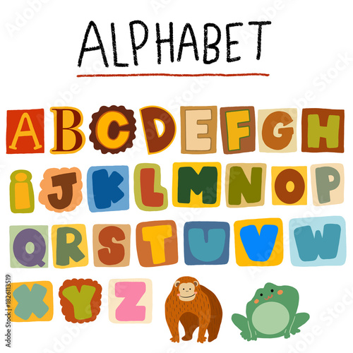 alphabet letters illustration transparant background - scrapbook letters stickers