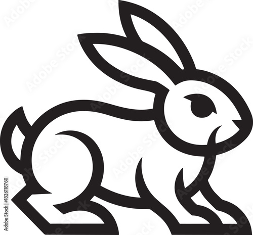 Elegant Leaping Bunny Vector Illustration for Animal Lovers and Pet Product Designs Projects