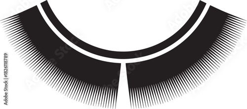 Elegant Collar Icon Design A Symbol of Style and Sophistication in Black and White Style